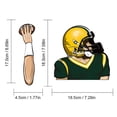 thumbnail image 2 of Football Quarterback Wiper Stickers Car Windshield Wiper Stickers Car Car Stickers, 2 of 8