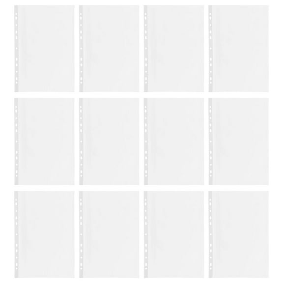 FRCOLOR 100PCS Clear Sheet Protectors A4 for Binders 11 Hole Plastic Page Sleeves Heavy Duty Document Protectors for Photos Recipes Certificates for School Office