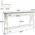 thumbnail image 2 of Tribesigns 70.9" Long Sofa Console Table with 2 Drawers, Wood Entryway Tables with Storage Shelves, 2 of 6