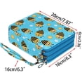 thumbnail image 3 of Zippered Pencil Case-Canvas 72 Slots Handy Pencil Holders for for Prismacolor Watercolor Pencils, Crayola Colored Pencils, Marco Pencils (Bee), 3 of 7