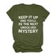 thumbnail image 1 of Gibobby Playera de Verano para Mujer Túnica Manga Letras Camiseta corta Blusa Tops Ronda Mujer Camisas casuales Impresión Cuello Camisetas mujer(Verdemilitary,CH), 1 of 5