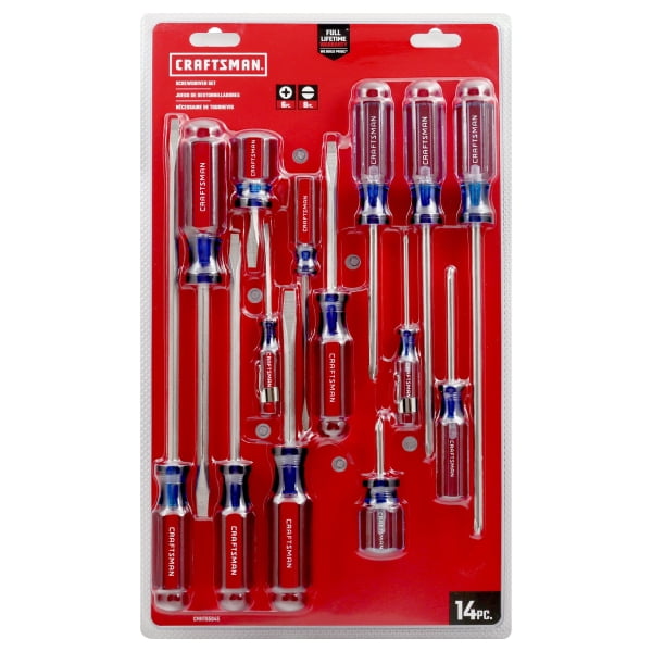 CRAFTSMAN Screwdriver Set, Slotted & Phillips, 14Piece (CMHT65045