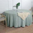 thumbnail image 4 of BalsaCircle 108" Dusty Blue Round Premium Polyester Faux Burlap Tablecloth Reception Dining, 4 of 8