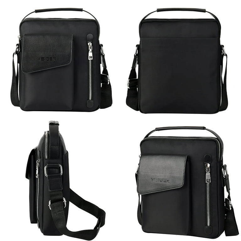 SYCNB Black Small Side Shoulder Bag Crossbody Bag For Men Women Mini  Messenger Bag Satchel Bag Travel Purse Wallet Passport Holder Bag- Unisex 
