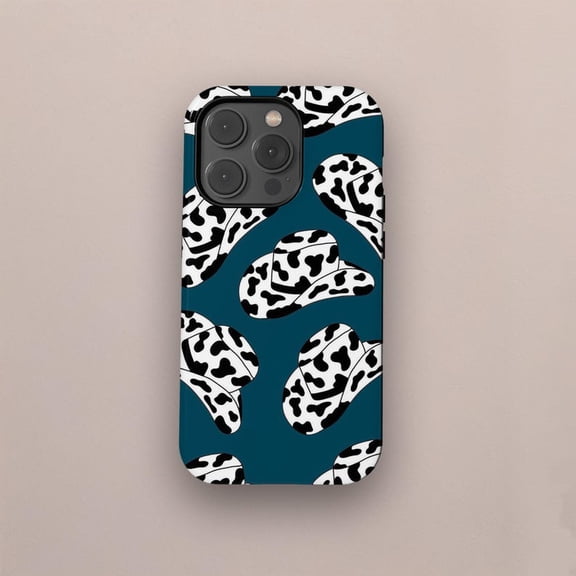 Cowgirl Hat Print Western Shockproof Phone Case for iPhone 11 12 13 14 15 16