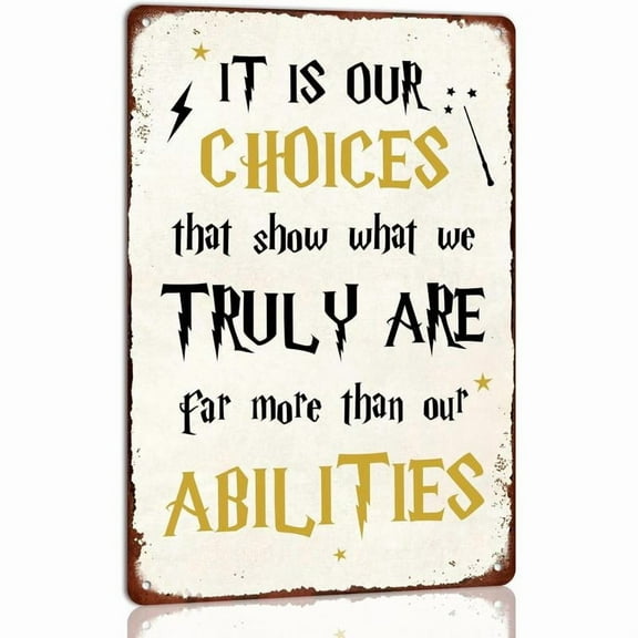 Happiness Can Be Found Even In The Darkest Slogan Metal Tin Sign Vintage Magic Sign for Man Caves Pubs Bedroom Living Room Wall Decoration For Wizard Theme Lovers 8x12 Inch 8 styles