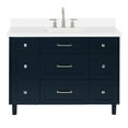 thumbnail image 5 of ARIEL Monroe 49 Inch Single Rectangle Sink Bathroom Vanity With Pure White Quartz Countertop 1.5 Inch Edge In Midnight Blue, 5 of 7