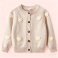 thumbnail image 2 of MKOSPLRT Cardigan Sweaters for Girl 1-9Y Happy Valentines Day Knit Cardigans Crewneck Button Down Long Sleeve Jacket Sweaters, 2 of 9