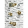 thumbnail image 3 of Kingston Brass KBX8143BX Metropolitan Two-Handle Tub and Shower Faucet, Antique Brass, 3 of 5