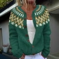 thumbnail image 2 of Wiyuqeen Cardigan à Boutons Style Fair Isle pour Femmes, Chandail à Manches Longues, Col Ras du Cou, Veste en Tricot, Manteaux, Cardigans Légers d'Automne, 2 of 4