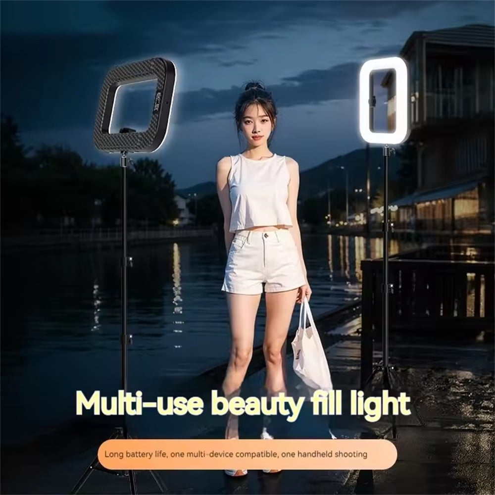 FANGTUOSI Selfie fill Light Photography Lighting Led square Lamp for Video Recording Live Broadcast Mobile fill light with clip