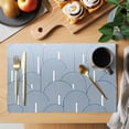 thumbnail image 2 of Placemats Set of 4, Ombre Woven Placemat, Linen Place Mats for Kitchen/Dining Tables, Farmhouse Stripes Modern Abstract Art Washable Table Mats for Party, 2 of 8