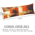 thumbnail image 3 of Burnt Orange Body Pillow Cover Brown Orange Abstract Art Painting Long Pillow Case with Zipper Decorative Bedding Pillowcase Modern Pillow Covers Soft Cushion Pillow Case for Bedroom,Couch,20"x54", 3 of 6