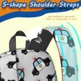 thumbnail image 5 of Police and Star White Pattern 17" School Backpacks for Teens,Waterproof Oxford Fabric,S-Shape Padded Straps for School,Travel,Hiking,Camping, 5 of 6
