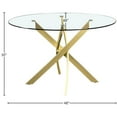 thumbnail image 3 of Meridian Furniture Xander Brushed Gold Dining Table, 3 of 4