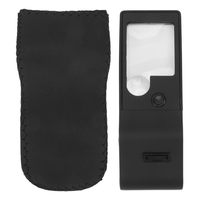 Lupa con luz LED 3X, 10X, 55X, lupa asférica portátil, lupa con detección de rayos UV de alta luminosidad