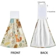 thumbnail image 4 of SKYSONIC 2 PCS Hanging Hand Towels Colorful Woodland Hand Dry Towels for Kitchen & Bathroom,Hanging Towel Set with Hanging Loop, 12"x17", 4 of 6