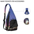 thumbnail image 2 of Palm Tree Paradise Sling Backpack - Vibrant Hawaiian Island Print, Fashionable Multi-Functional Daypack, 2 of 4