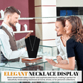 thumbnail image 7 of Novel Box 2 Pack Black Velvet Necklace Display Stands 8 1/4 W x 12 1/2 H Inches - Jewelry Stand Necklaces Organizer for Women, 7 of 7