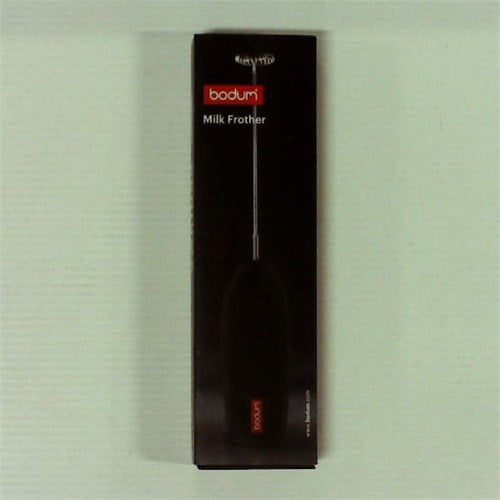 Bodum Schiuma Milk Frother - Black: Handheld Frother Wand for Coffee, Battery-Powered, Stainless Steel &#38; Plastic