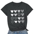 thumbnail image 1 of Meichang T-Shirts de la Saint-Valentin pour Femmes, T-Shirts Graphiques Mignons avec Cœur, Manches Courtes, Col Rond, Coupe Ample, T-Shirts de Fête, Cadeaux de la Saint-Valentin, 1 of 3