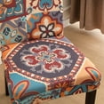 thumbnail image 6 of KBOOK Pattern Stretch Chair Covers for Dining Room Removable Washable (Set of 2, Orange), 6 of 6