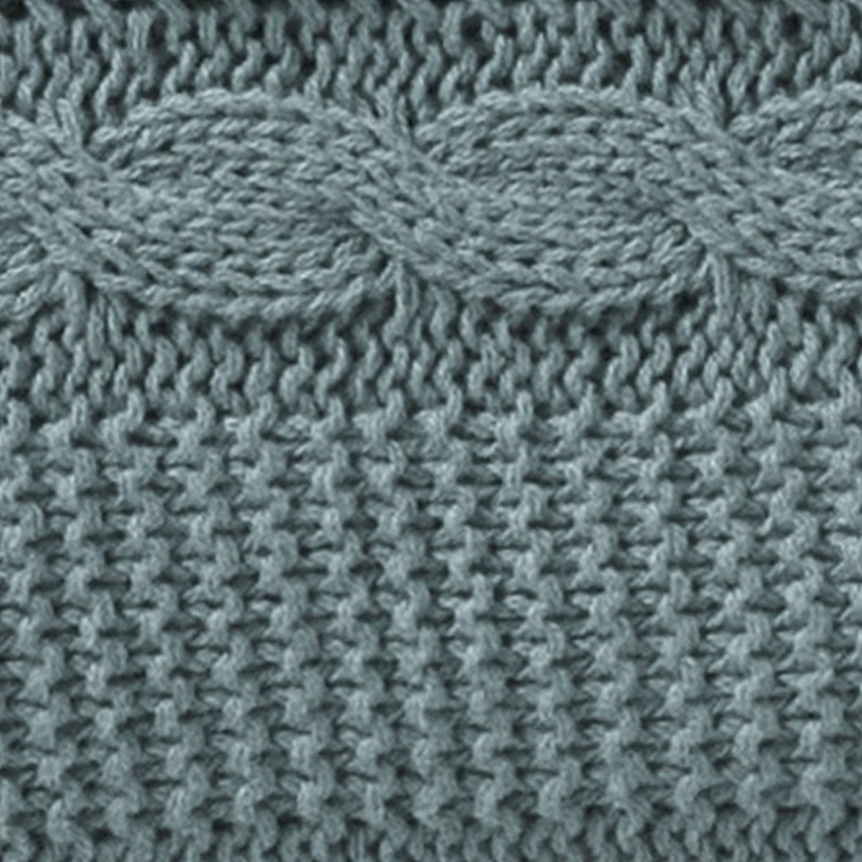 VCNY Home Dublin Blue Cable Knit Cotton Throw, 50" x 70"