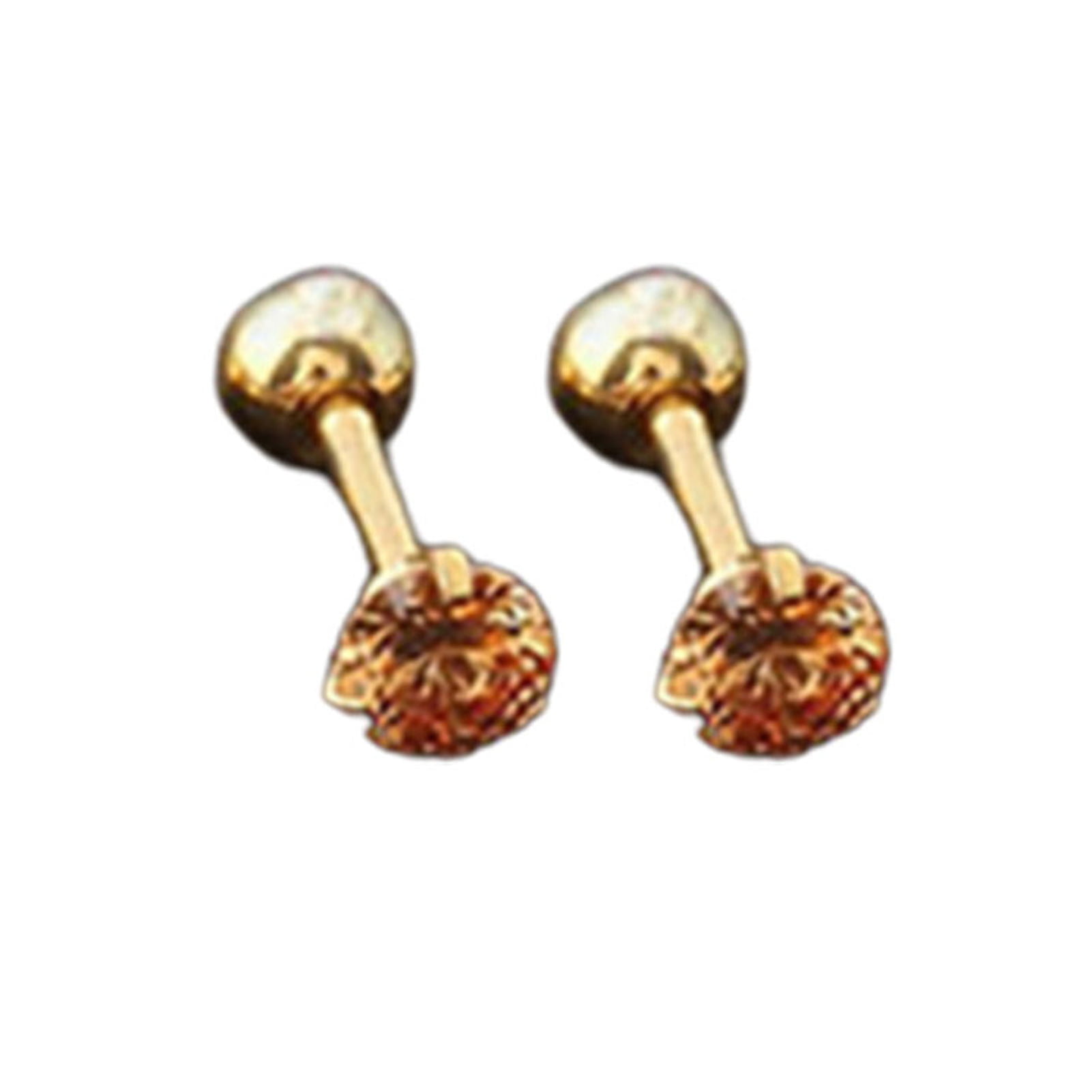 CZ Prong Star Crystal Earring Jewelry Ear Stud Stainless Steel Body Piercing