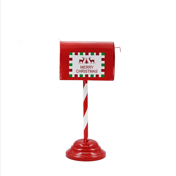 HIKVEX Christmas Mailbox Metal Decoration Home Office Festive Ornament Iron Craft