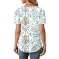 thumbnail image 4 of Women Shirts 2025 Summer Womens Tops Casual Dressy Shirts for Women Graphic Tees Funny Women V Neck Shirts Under 6 Plus Size Summer Tops for Women, 4 of 6