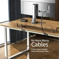 thumbnail image 4 of 2 Pack Under Desk Cable Management, Safe Tidy Cable Management Under Desks for Home Office, Cord Organizer for Desk, Wire Organizer Kit, Beige, 4 of 8