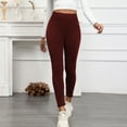 thumbnail image 4 of Womens High Waist Workout Leggings Squat Proof Ankle Length Legging Pants Slim Fitted Stretchy Soft Yoga Tights (L, Red), 4 of 7