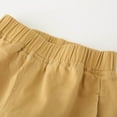 thumbnail image 4 of Aocisk Toddler Boys Pants Comfortable Elastic Waist Casual Outdoor Play Pure Color Loose Breathable Boys Trousers Khaki 5-6 Years, 4 of 9