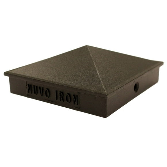 Nuvo Iron Pyramide Décorative en Aluminium pour Poteaux de 3,5" x 3,5" - Noir