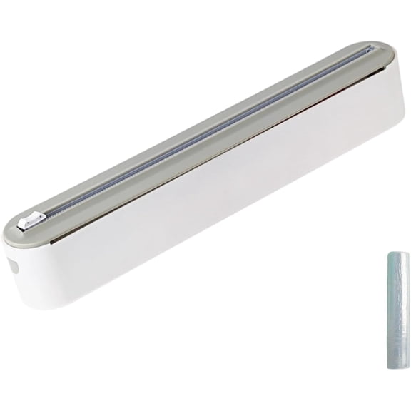 Refillable Wrap Dispenser with Cutter - Fridge Mounted Kitchen Organizer for Cling Film, Wax Paper & Foil(1Pcs, B)
