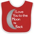 thumbnail image 3 of Inktastic I Love You to the Moon & Back. Boys or Girls Baby Bib, 3 of 4