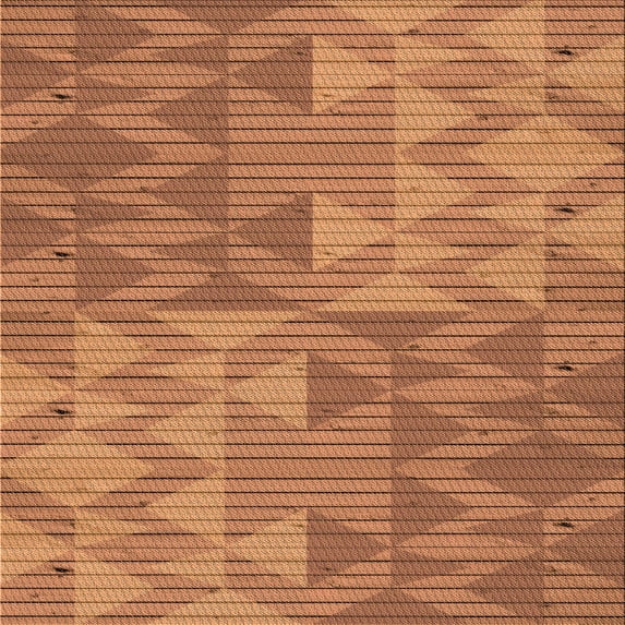 Ahgly Company Machine Washable Indoor Square Transitional Orange Area Rugs, 6' Square