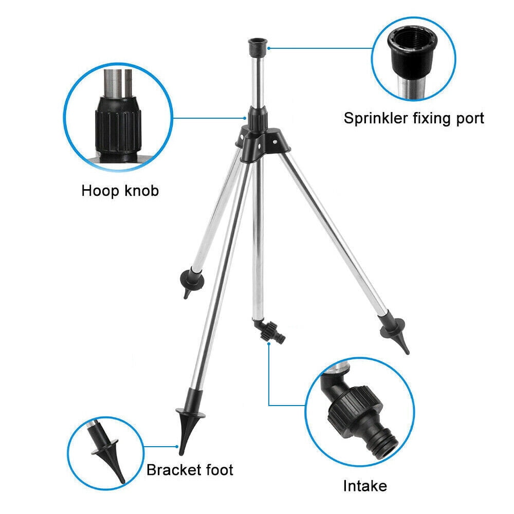 Jinyi 1 Pack Tripod sprinkler irrigation equipment, 360 Degree Impact Sprinkler,  for Garden & Lawn