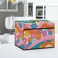 thumbnail image 5 of HELLHERO Sewing Machine Cover Wave Background Floral Simple Foldable Storage Pocket, 5 of 8