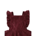 thumbnail image 4 of Qmyliery Girls  Suspender Skirt, Sleeveless Square Collar Large Hem High Waist Dress with Ruffles, 4 of 9
