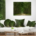 thumbnail image 4 of Designart Pathway in Thick Green Forest - Landscape Photography Throw Pillow - 16x16, 4 of 5