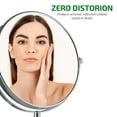 thumbnail image 3 of OVENTE 8" Tabletop Makeup Mirror with 1X/7X Magnification 360° Swivel Design and Double-Sided Free-Standing Vanity Mirror Perfect for Bathroom, Bedroom, Office & Travel, Polished Chrome MNLMT80CH1X7X, 3 of 8