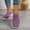 Purple, variant on Women's Knitted Mesh Walking Mules Fashion Backless Breathable Lightweight On Sneakers Soft Sole Non- Loafers