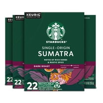 Starbucks Single-Origin Sumatra, Dark Roast Keurig K-Cup Coffee Pods, 100% Arabica, 88 Count