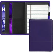 Classic Padfolio/Junior Portfolio Folder Case, A5 Business Organizer Binder for Men Women, 5 x 8 Writing Pad Included, Dark Purple
