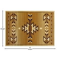 thumbnail image 5 of Emma + Oliver 8x10 Olefin Accent Rug with Southwestern Geometric Arrow Design in Brown, Black, Beige & Ivory and Natural Jute Backing, 5 of 7