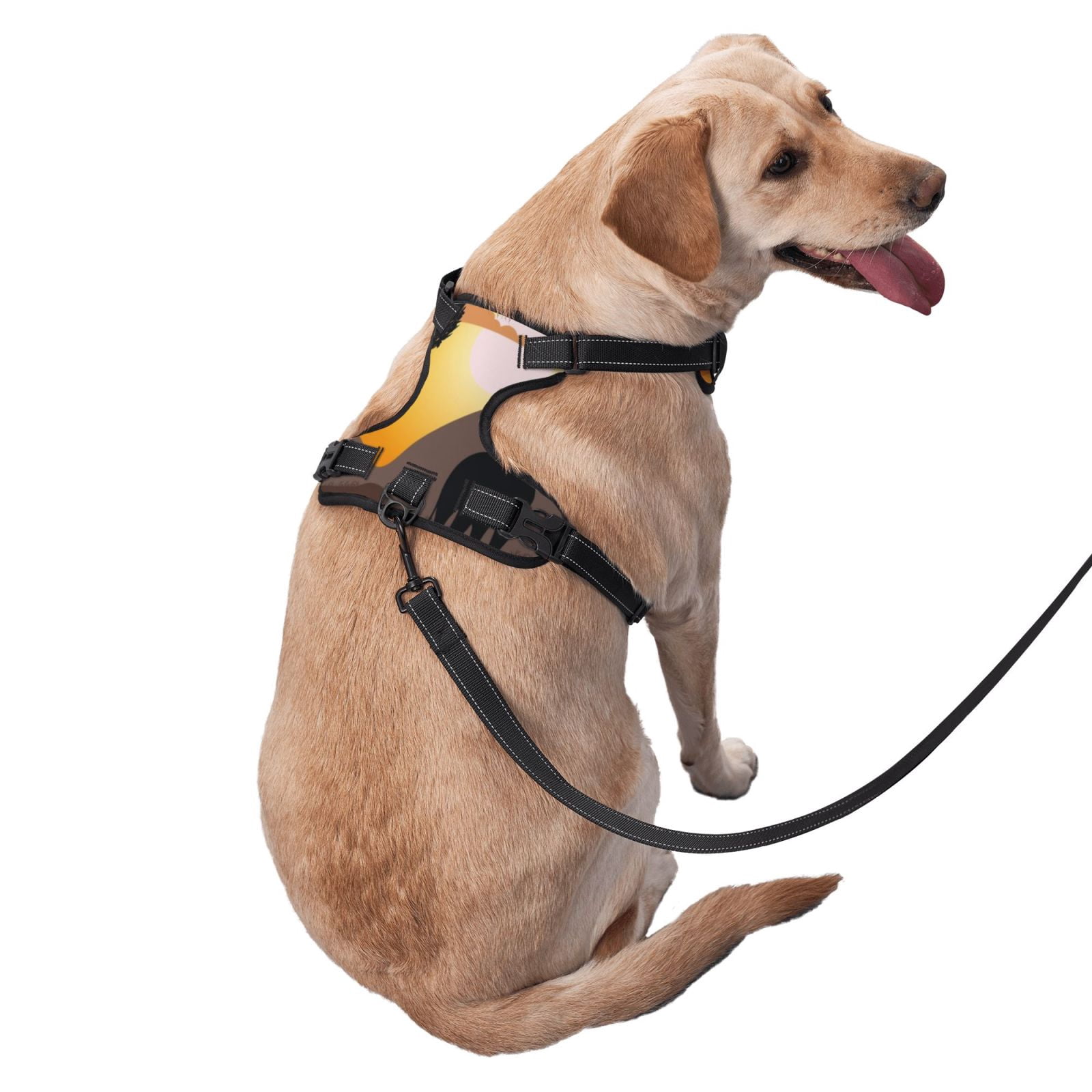 Vsdgher Giraffes Of The African Savannah Dog Harness, No-Pull Pet Harness, Dog Vest, Pet Vest for Small to Large Dogs-