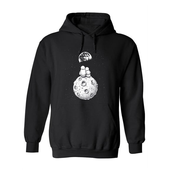 An Astronaut Couple On The Moon Hoodie Women -Image by Shutterstock, Female Large