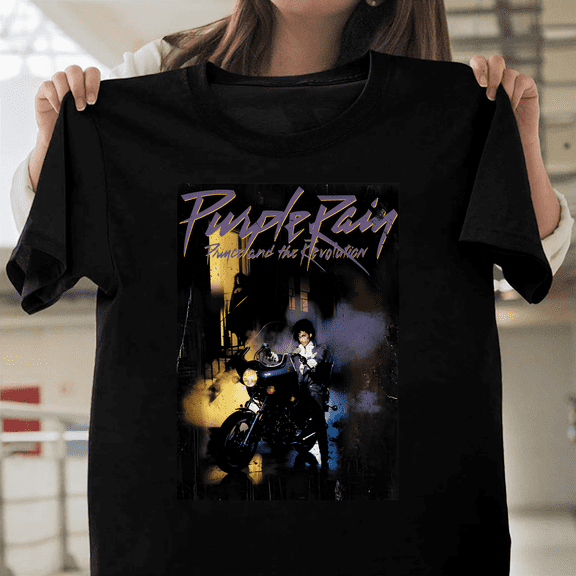 Prince Purple Rain Pop Rock Icon Unisex T-Shirt, Size Up to 5XL