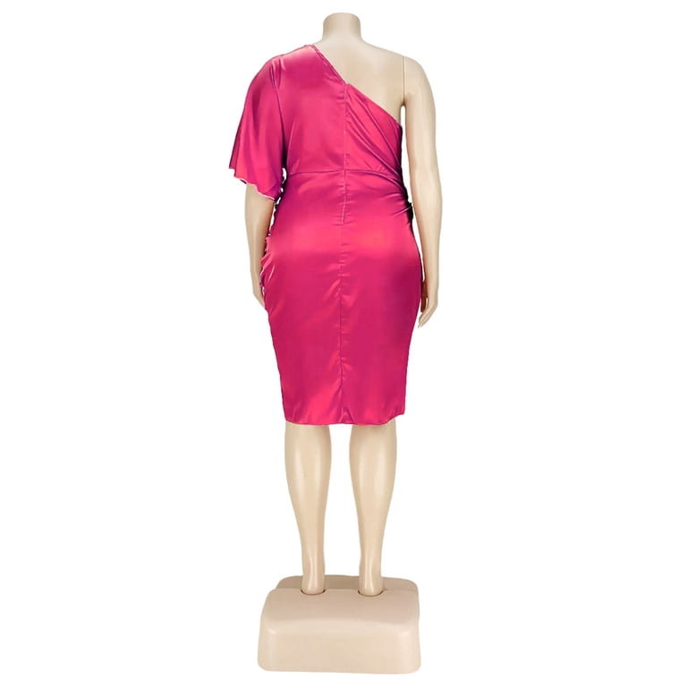 strapless open back dress Cressida Satin Asymmetric Dress